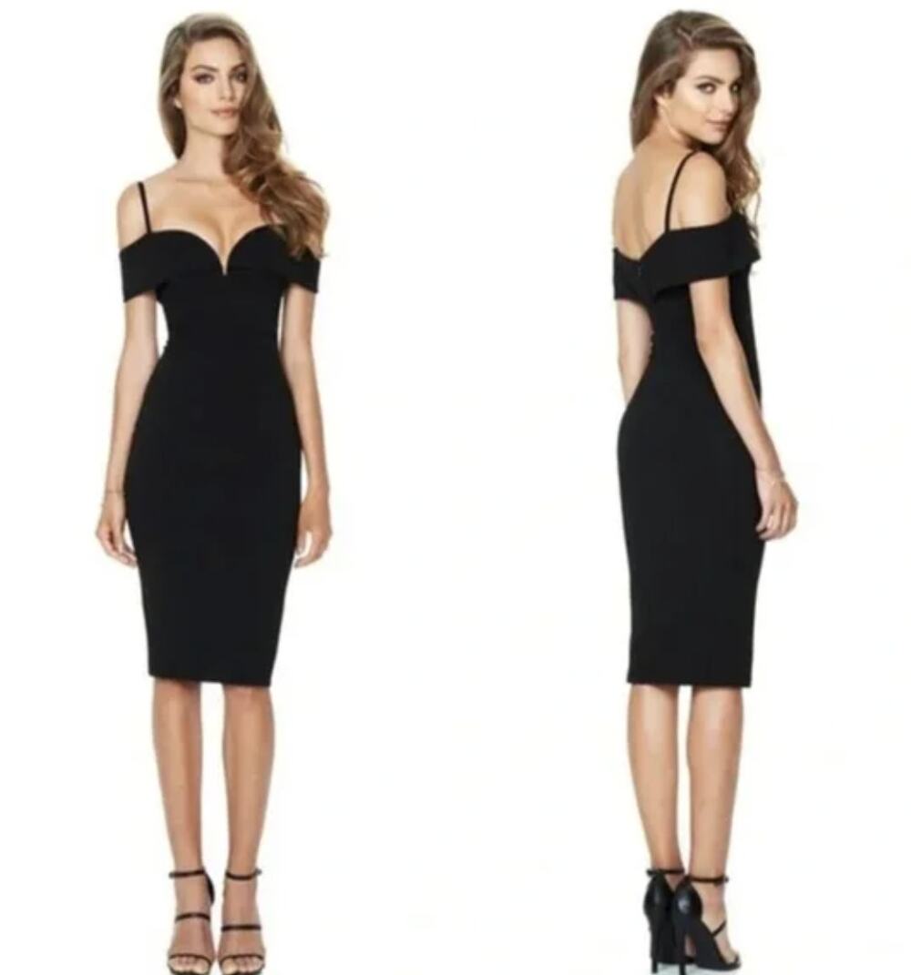 Nookie Pretty Woman Dress Extra Small Midi Black